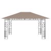 vidaXL Gazebo with Mosquito Net 13.1'x9.8'x9' Taupe 0.6 oz/ftÂ¬â‰¤