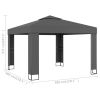 vidaXL Gazebo with Double Roof 9.8'x9.8' Anthracite