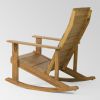 Wooden Outdoor Rocking Chair Adirondack Teak finish (Set of 2)