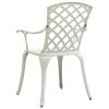 vidaXL Patio Chairs 4 pcs Cast Aluminum White