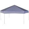 vidaXL Hexagonal Pop-Up Marquee with 6 Sidewalls Dark Blue 11.8'x10.2'