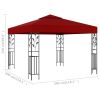 vidaXL Gazebo 9.8'x9.8' Wine Red