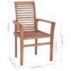 vidaXL Dining Chairs 6 pcs with Cream Cushions Solid Teak Wood