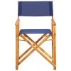 vidaXL Director's Chairs 2 pcs Solid Acacia Wood Blue