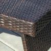 Akehurst Outdoor Brown Wicker Adjustable Folding Side Table