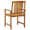 Patio Chairs 6 pcs Solid Acacia Wood