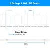 Solar Umbrella Lights Outdoor Parasol String Light 8 Lighting Mode Waterproof 104 LED 8 Bundles Warm White