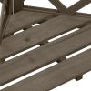 vidaXL Corner Trellis Gray 19.6"x19.6"x57" Solid Fir Wood