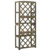 vidaXL Trellis with Shelves Gray 21.6"x11.8"x55.1" Solid Fir Wood