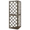 vidaXL Corner Trellis Gray 19.6"x19.6"x57" Solid Fir Wood