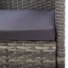 vidaXL Patio Chairs 4 pcs Poly Rattan Anthracite