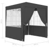 vidaXL Professional Party Tent with Side Walls 6.6'x6.6' Anthracite 0.3 oz/ftÂ¬â‰¤