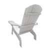 Outdoor or indoor Wood Adirondack chair with an hole to hold umbrella on the arm ; white