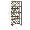 vidaXL Trellis with Shelves Gray 21.6"x11.8"x55.1" Solid Fir Wood