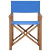 vidaXL Director's Chair Solid Teak Wood Blue