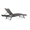 Eliana Outdoor Brown Wicker Adjustable Chaise Lounge Chair Set of 2