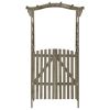 vidaXL Pergola with Gate 45.7"x15.7"x80.3" Gray Solid Firwood