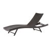 Eliana Outdoor Brown Wicker Adjustable Chaise Lounge Chair Set of 2