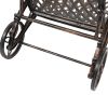 193*64.5*93cm Backrest Adjustable Courtyard Cast Aluminum Lying Bed Bronze