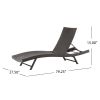 Eliana Outdoor Brown Wicker Adjustable Chaise Lounge Chair Set of 2