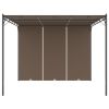 vidaXL Garden Gazebo with Side Curtain 9.8'x9.8'x7.4' Taupe