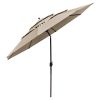 11Ft 3-Tiers Patio Umbrella Khaki