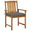 vidaXL Patio Chairs with Cushions 2 pcs Solid Acacia Wood