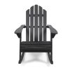 Outdoor lounging hollywood adirondack gray rocking chair