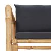 vidaXL Patio Chairs with Cushions 2 pcs Bamboo