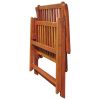 vidaXL Folding Patio Chairs 4 pcs Solid Acacia Wood