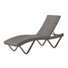 Zanna Outdoor Gray Wicker Adjustable Chaise Lounge set of 1