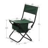 4-piece Folding Outdoor Chair with Storage Bag; Portable Chair for indoor; Outdoor Camping; Picnics and Fishing; Green