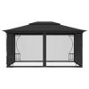 vidaXL Gazebo with Nets 9.8'x13.1'x8.7' Anthracite