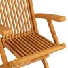 vidaXL Folding Patio Chairs 6 pcs Solid Teak Wood