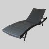 Eliana Outdoor Gray Wicker Adjustable Lounge Chair Set of 2