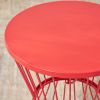 Fern Outdoor 16 Inch Iron Side Table Red