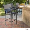 Stewart 30-Inch Outdoor Grey Wicker Barstool (Set of 2)