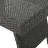 Akehurst Outdoor Gray Wicker Adjustable Folding Side Table