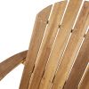 Outdoor Solid Wood Adirondack Loveseat Sofa Natural