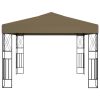 vidaXL Gazebo 118.1"x118.1" Taupe Fabric