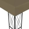 vidaXL Gazebo 118.1"x118.1" Taupe Fabric