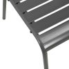 vidaXL Patio Chairs 4 pcs Slatted Design Steel Dark Gray