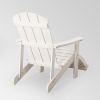 Outdoor Classic White Solid Wood Adirondack Chair Retractable Foldable (Set of 1)