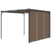 vidaXL Garden Gazebo with Side Curtain 9.8'x9.8'x7.4' Taupe