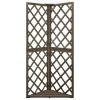 vidaXL Corner Trellis Gray 19.6"x19.6"x57" Solid Fir Wood