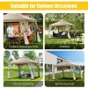 Outdoor 2-Tier 10 Feet x 10 Feet Screw-free Structure Shelter Gazebo Canopy