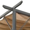 vidaXL Pergola with Retractable Roof Taupe 9.8'x9.8' Steel 0.6 oz/ftÂ¬â‰¤