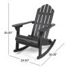 Outdoor lounging hollywood adirondack gray rocking chair