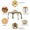 Outdoor 2-Tier 10 Feet x 10 Feet Screw-free Structure Shelter Gazebo Canopy