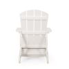 Outdoor Classic White Solid Wood Adirondack Chair Retractable Foldable (Set of 1)